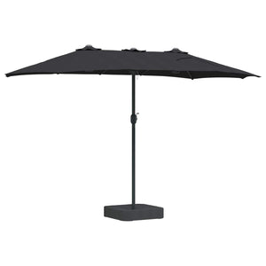 Ombrello da giardino Nero 385 x 209 x 244 cm Tessuto 42003289