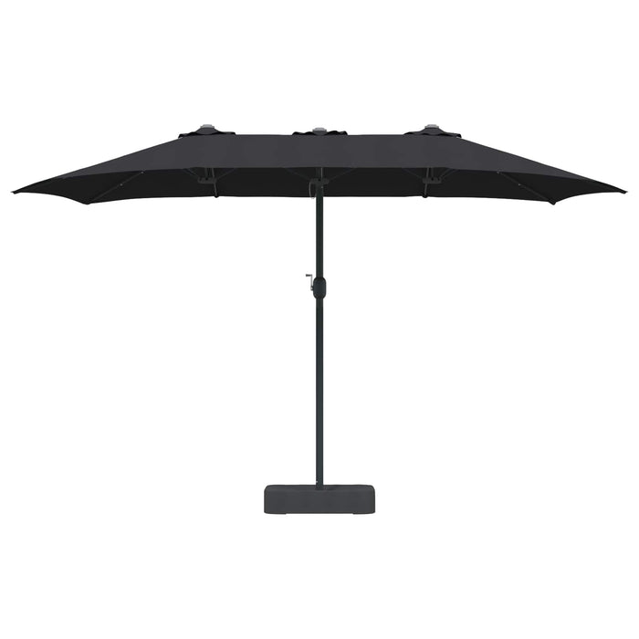 Ombrello da giardino Nero 385 x 209 x 244 cm Tessuto 42003289