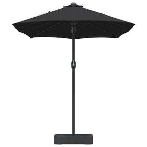 vidaXL Ombrello da giardino Nero 385 x 209 x 244 cm Tessuto