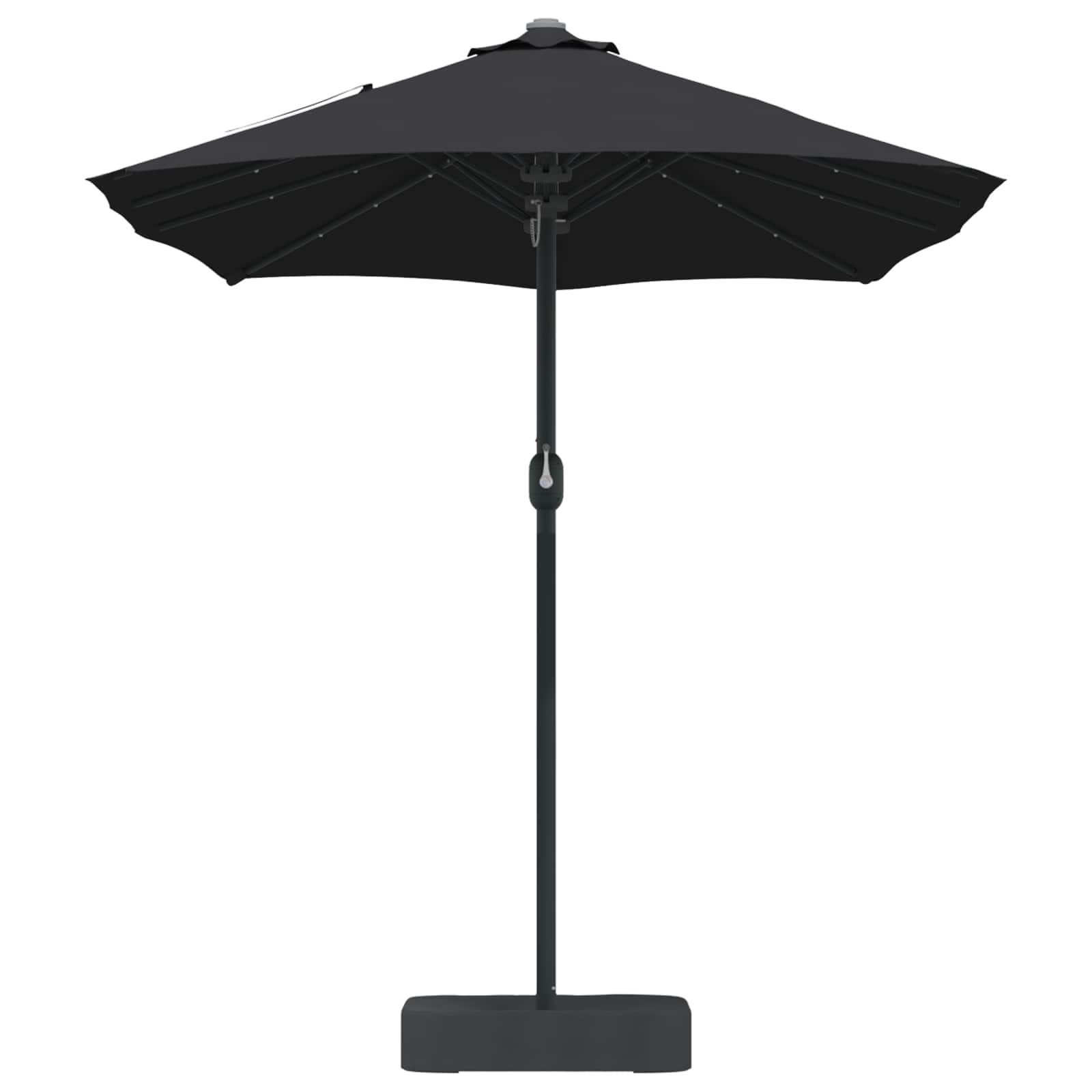 Ombrello da giardino Nero 385 x 209 x 244 cm Tessuto 42003289