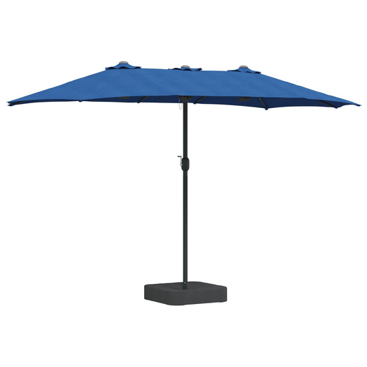 Ombrello da giardino Blu 385 x 209 x 244 cm Tessuto 42003290
