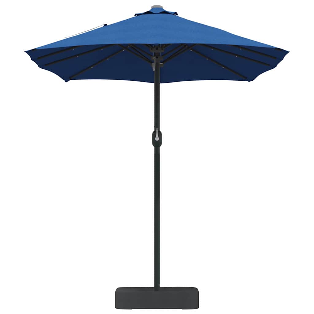 vidaXL Ombrello da giardino Blu 385 x 209 x 244 cm Tessuto