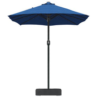 vidaXL Ombrello da giardino Blu 385 x 209 x 244 cm Tessuto