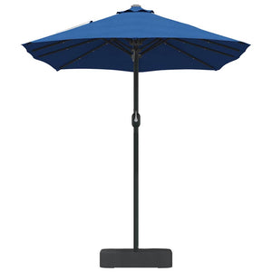 vidaXL Ombrello da giardino Blu 385 x 209 x 244 cm Tessuto