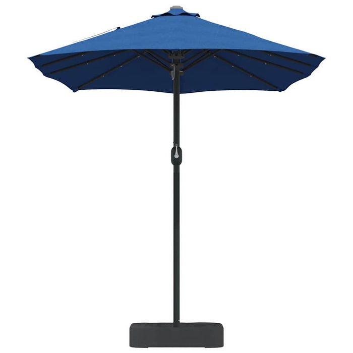 vidaXL Ombrello da giardino Blu 385 x 209 x 244 cm Tessuto