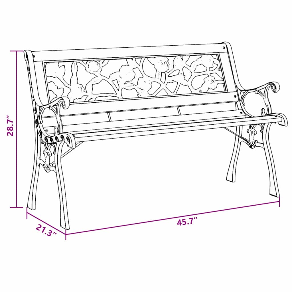 panchina Marrone 116 x 54 x 73 cm legno 319570