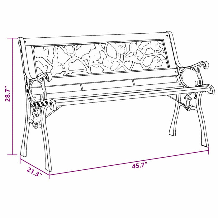 panchina Marrone 116 x 54 x 73 cm legno 319570