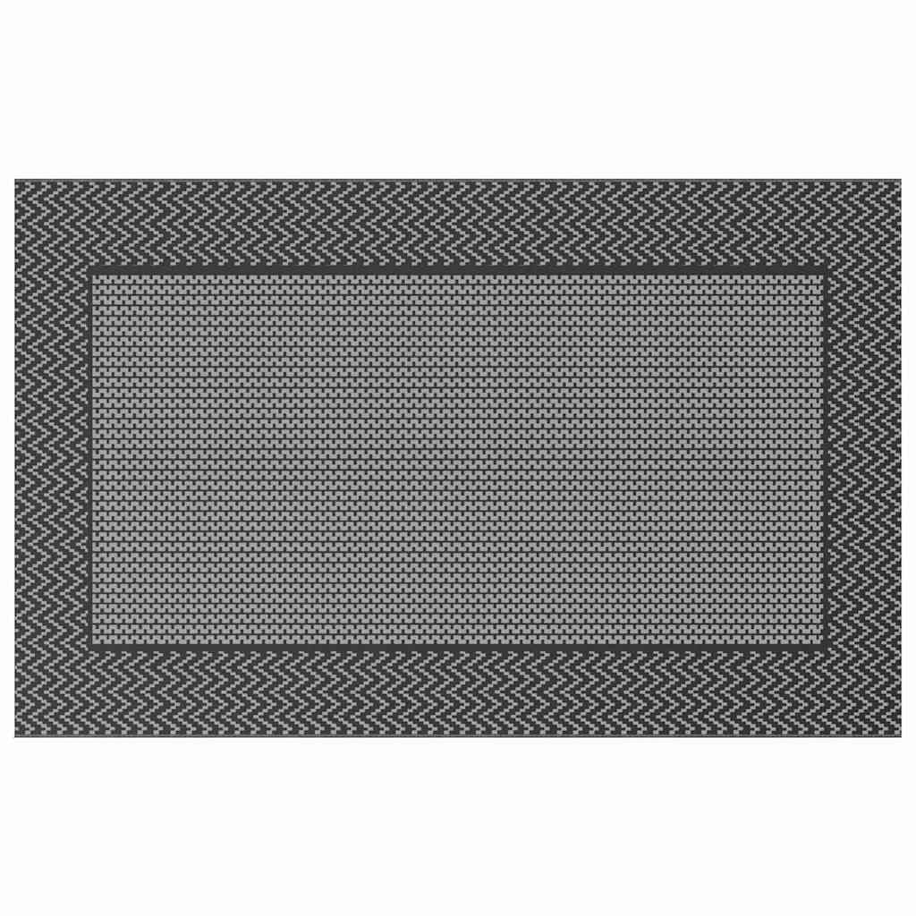 Tappeto da esterno ARAKIL Nero e grigio 250 x 400 cm PP 42003456