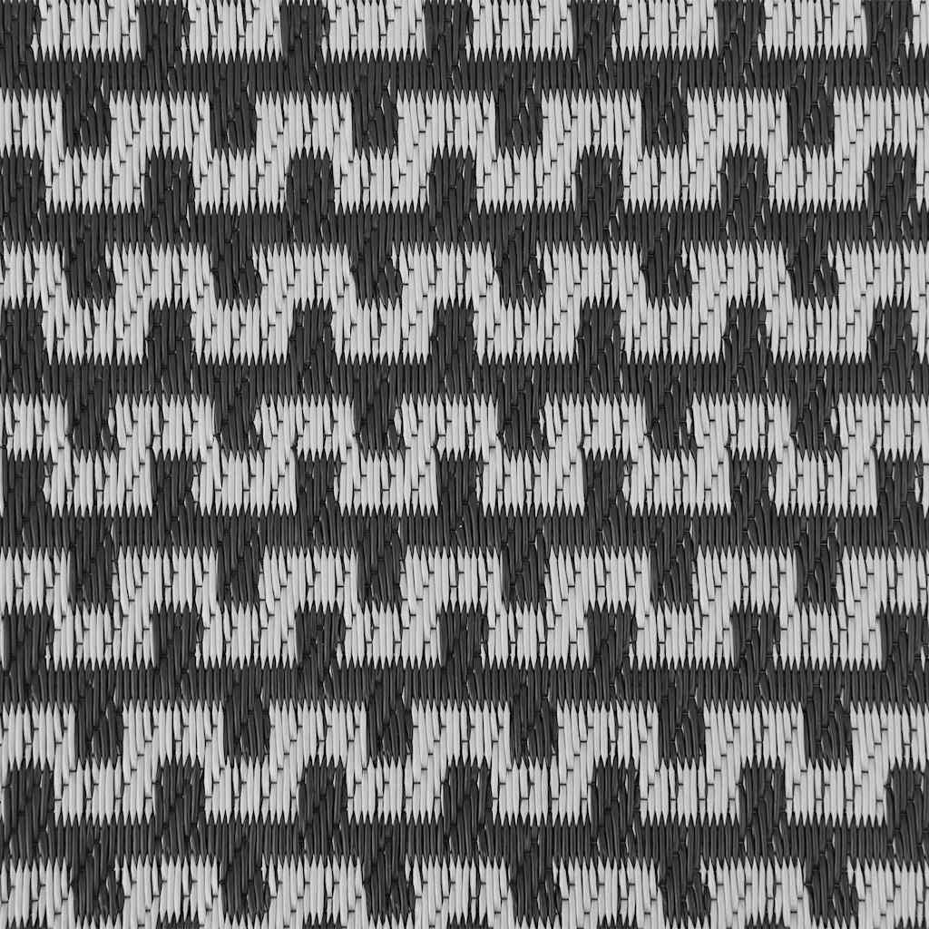 Tappeto da esterno ARAKIL Nero e grigio 250 x 500 cm PP 42003457