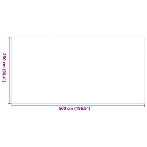 Tappeto da esterno ARAKIL Nero e grigio 250 x 500 cm PP 42003457