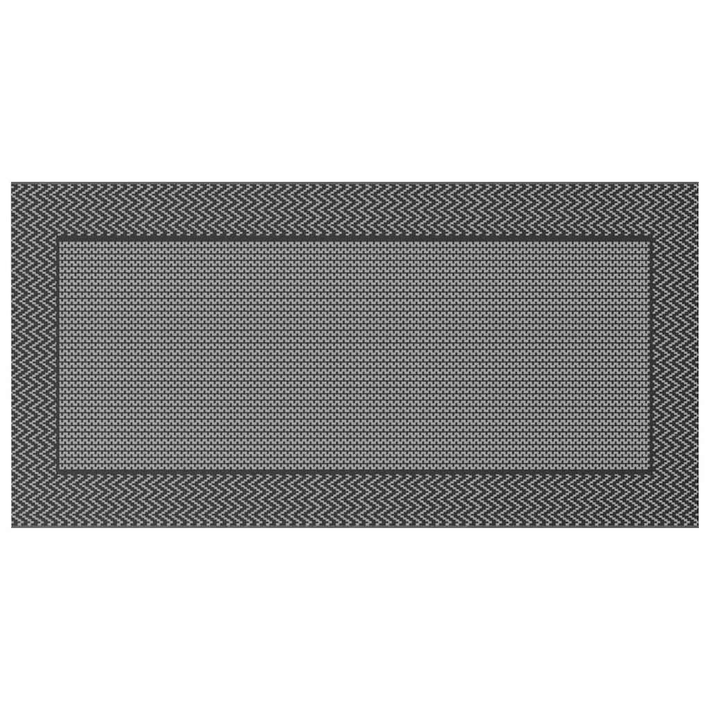 Tappeto da esterno ARAKIL Nero e grigio 250 x 500 cm PP 42003457