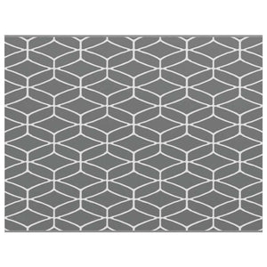 Tappeto da esterno ARAKIL Grigio e bianco 250 x 300 cm PP 42003468