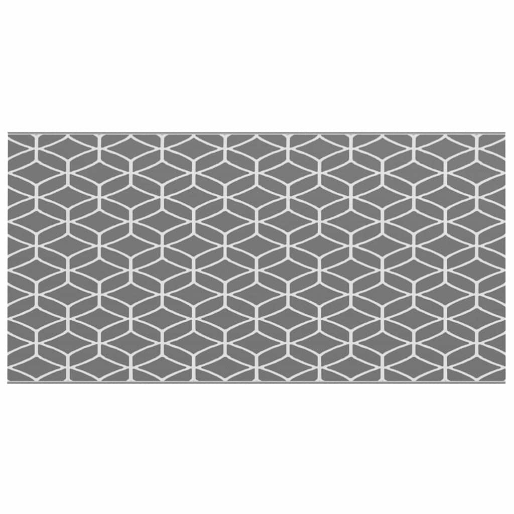 Tappeto da esterno ARAKIL Grigio e bianco 250 x 500 cm PP 42003470
