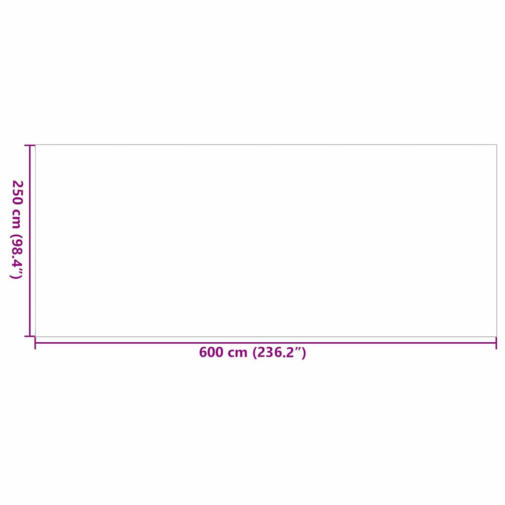 Tappeto da esterno ARAKIL Grigio e bianco 250 x 600 cm PP 42003471