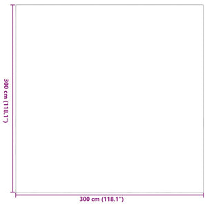 Tappeto da esterno ARAKIL Grigio e bianco 300 x 300 cm PP 42003472