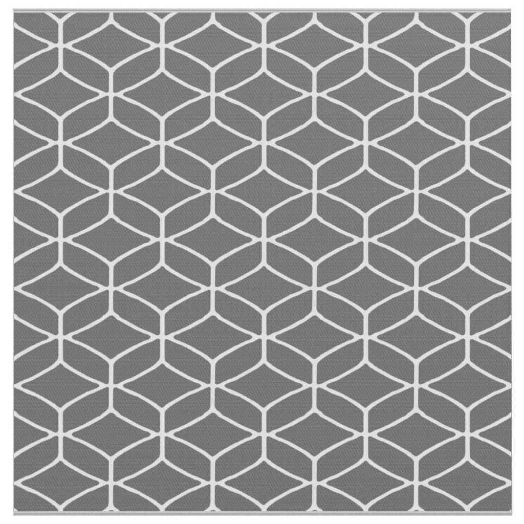 Tappeto da esterno ARAKIL Grigio e bianco 300 x 300 cm PP 42003472