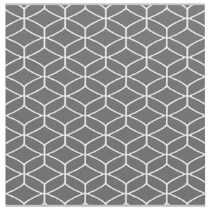 Tappeto da esterno ARAKIL Grigio e bianco 300 x 300 cm PP 42003472