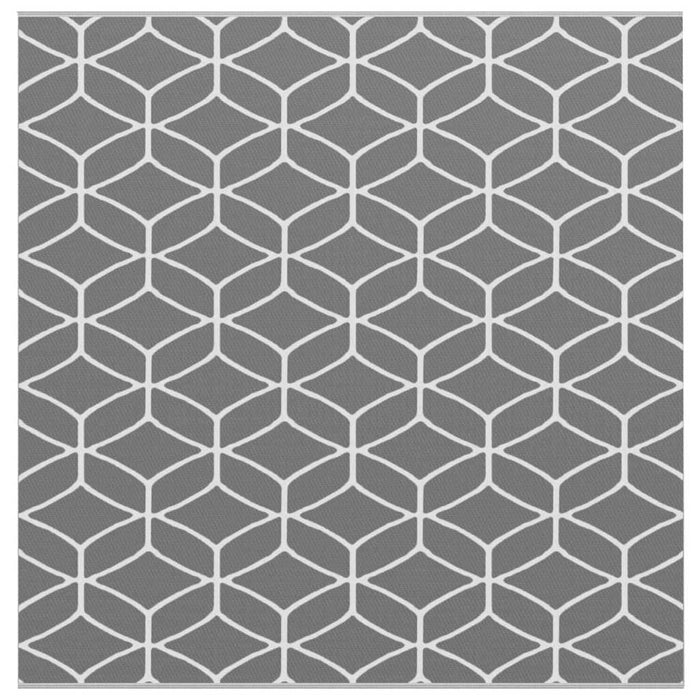 Tappeto da esterno ARAKIL Grigio e bianco 300 x 300 cm PP 42003472