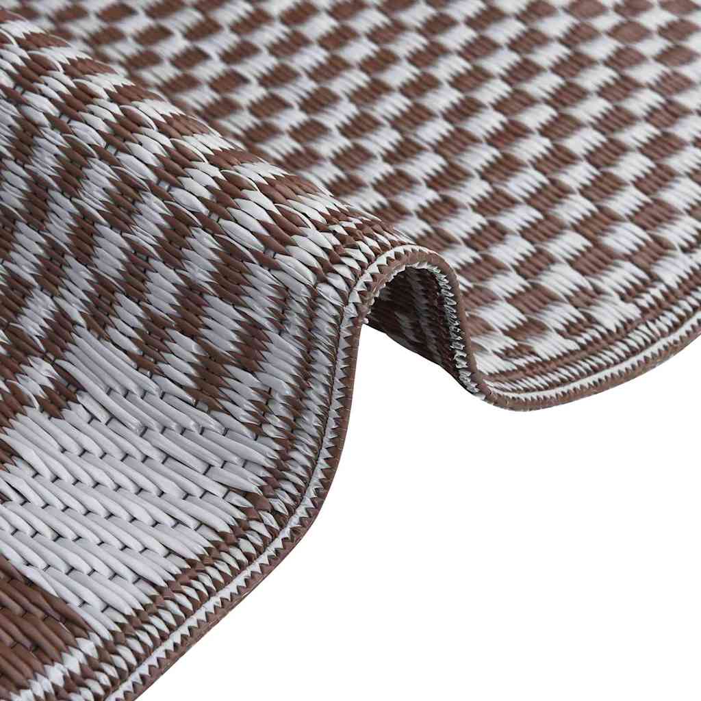 Tappeto da esterno ARAKIL Marrone e bianco 300 x 400 cm PP 42003482