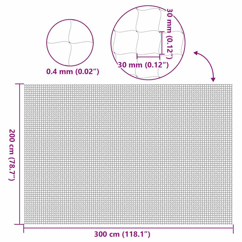 Rete per Gatti Trasparente 3x2 m in Nylon 42003054