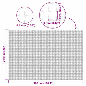 Rete per Gatti Trasparente 3x2 m in Nylon