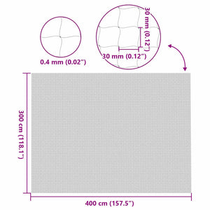 Rete per Gatti Trasparente 4x3 m in Nylon 42003055