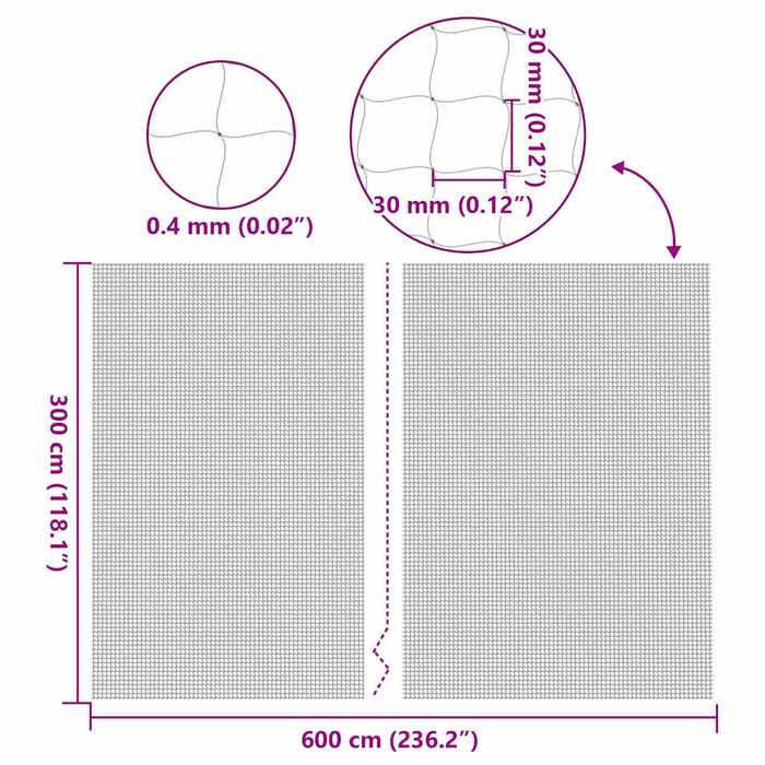 Rete per Gatti Trasparente 6x3 m in Nylon 42003056