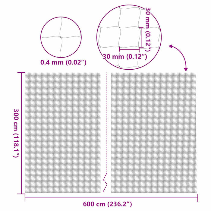 Rete per Gatti Trasparente 6x3 m in Nylon 42003056