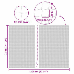 Rete per Gatti Trasparente 12x3 m in Nylon 42003058