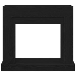 Cornice per Camino-Rivestimento per Camino Rovere Nero 100x30x87,5 cm in Truciolato