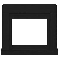 Cornice per Camino-Rivestimento per Camino Rovere Nero 100x30x87,5 cm in Truciolato