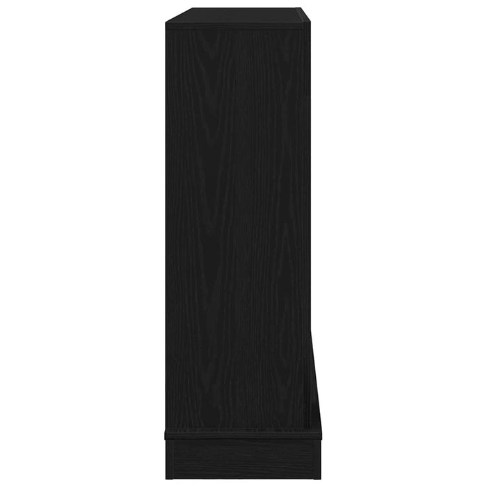 Cornice per Camino-Rivestimento per Camino Rovere Nero 100x30x87,5 cm in Truciolato