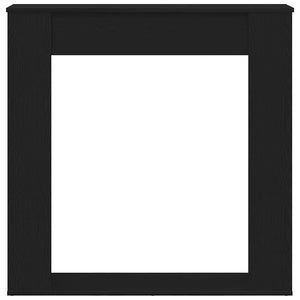 Cornice per Camino Rovere Nero 100x20x100 cm in Truciolato