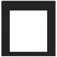 Cornice per Camino-Rivestimento per Camino Rovere Nero 100x20x100 cm in Truciolato