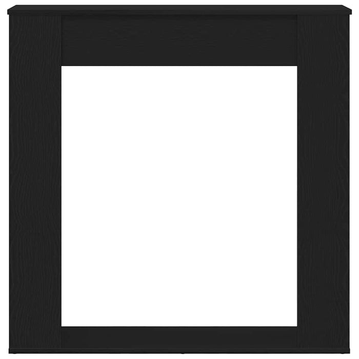 Cornice per Camino Rovere Nero 100x20x100 cm in Truciolato 865982