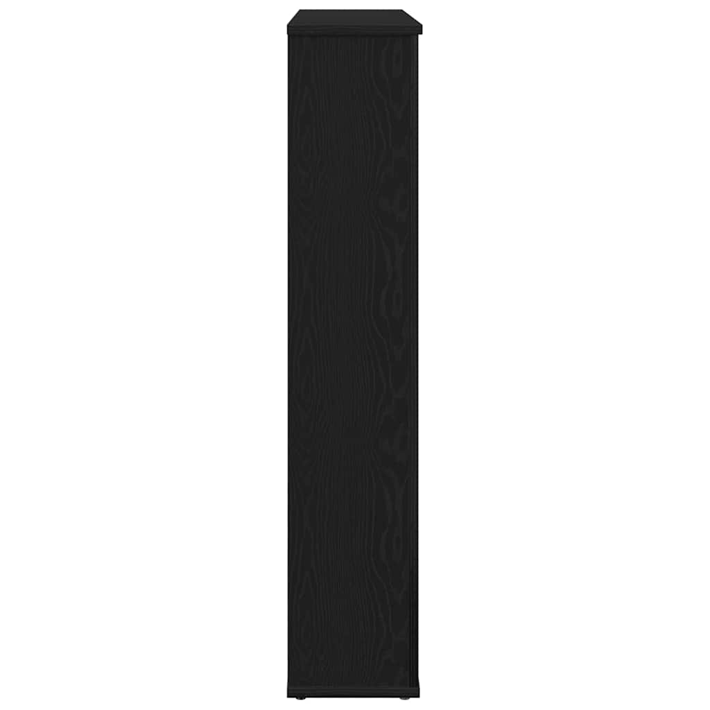 Cornice per Camino Rovere Nero 100x20x100 cm in Truciolato 865982