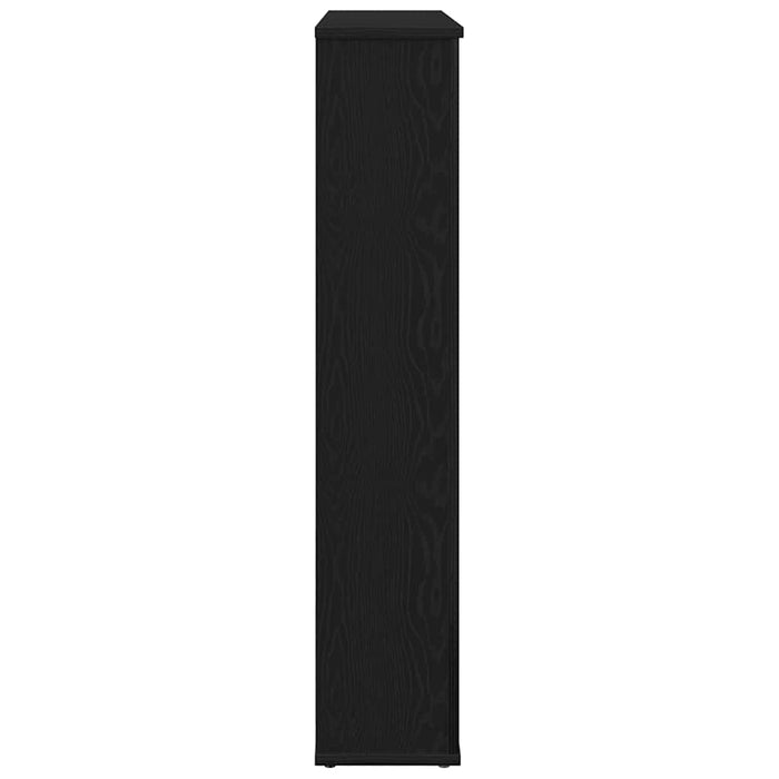 Cornice per Camino Rovere Nero 100x20x100 cm in Truciolato 865982