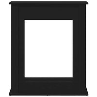 Cornice per Camino Rovere Nero 75x20x87,5 cm in Truciolato