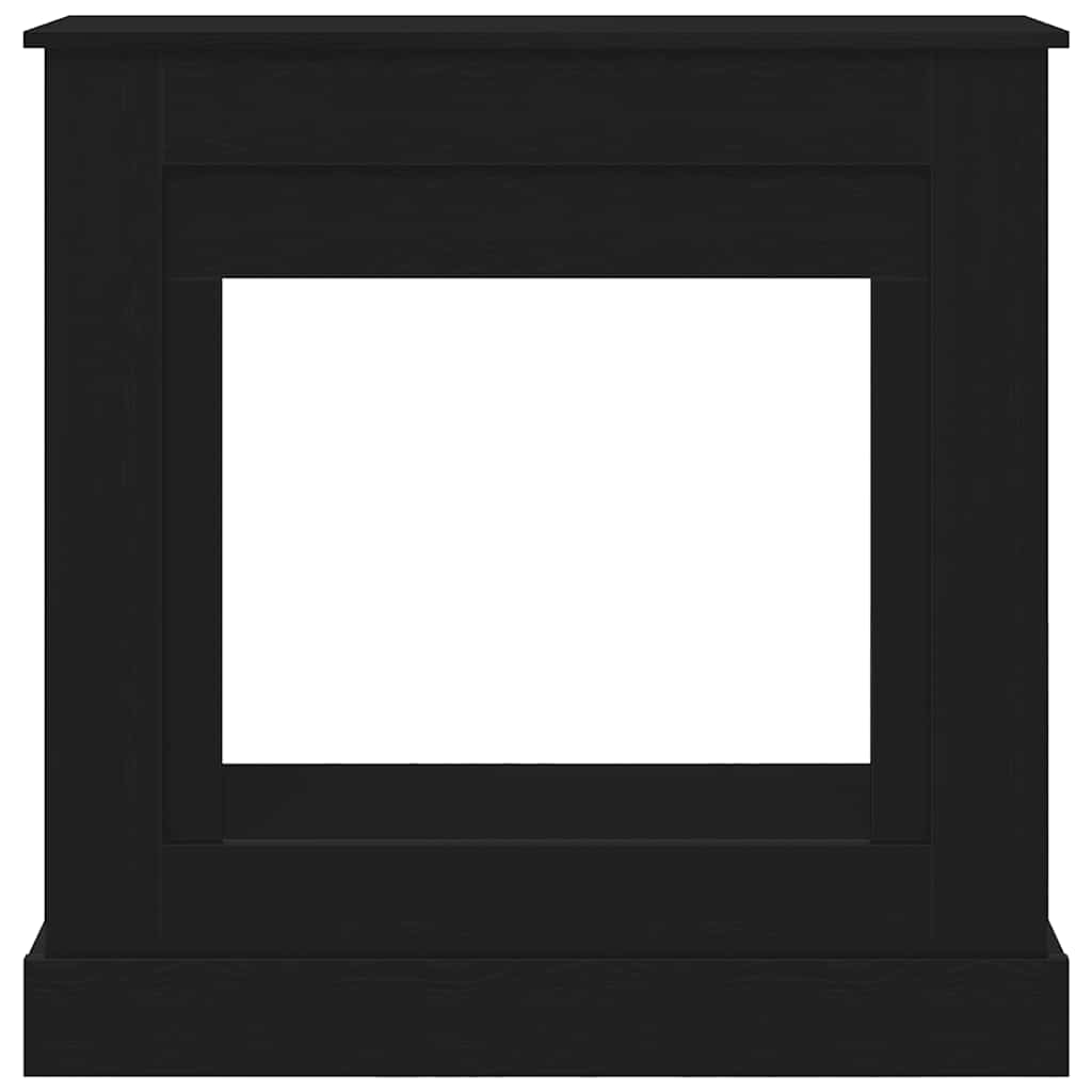 vidaXL Cornice per Camino Rovere Nero 90x30x90 cm in Truciolato