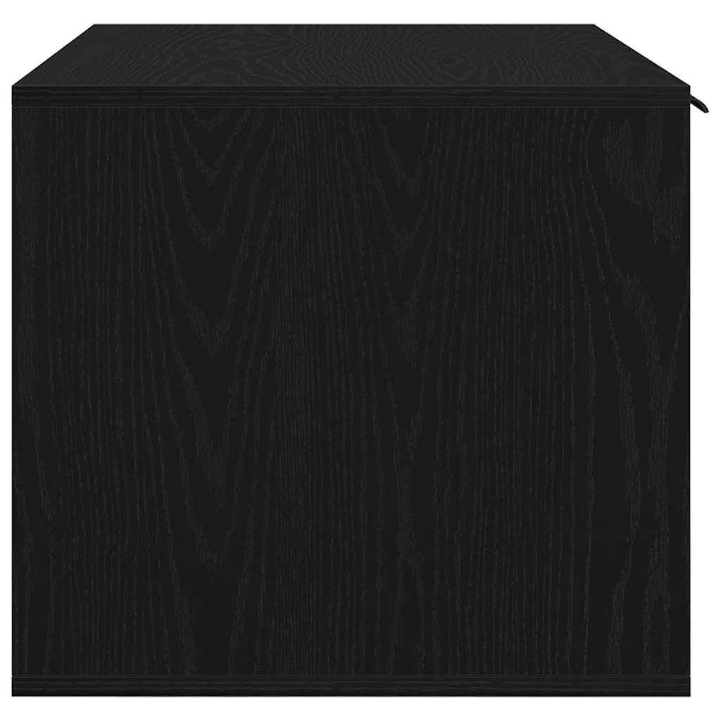 Lettiera per gatti in rovere nero 80x50x45 cm in legno ingegnerizzato 865987