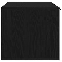 Lettiera per gatti in rovere nero 80x50x45 cm in legno ingegnerizzato 865987