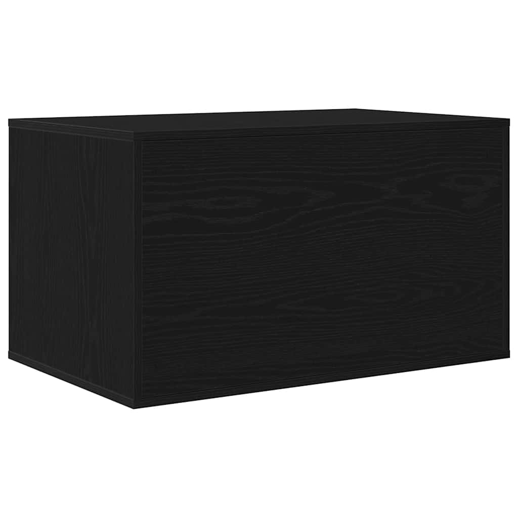 vidaXL Recinto Lettiera per Gatti Rovere Nero 80x50x45 cm Truciolato