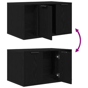 vidaXL Recinto Lettiera per Gatti Rovere Nero 80x50x45 cm Truciolato