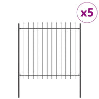 Recinzione per Giardino Grigio 8.5 x 1.5 m 3334092