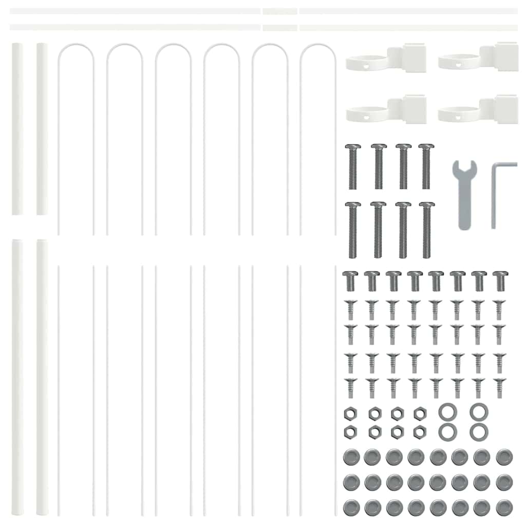Recinzione per Giardino Bianco 8.5 x 1.5 m 3334107