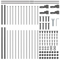 Recinzione per Giardino Grigio 15.3 x 1.5 m 3334172
