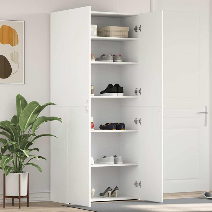Mobile per scarpe Bianco 80 x 35.5 x 180 cm Legno multistrato 3333836