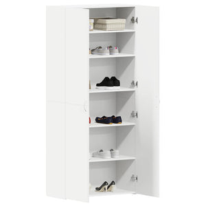 Mobile per scarpe Bianco 80 x 35.5 x 180 cm Legno multistrato 3333836
