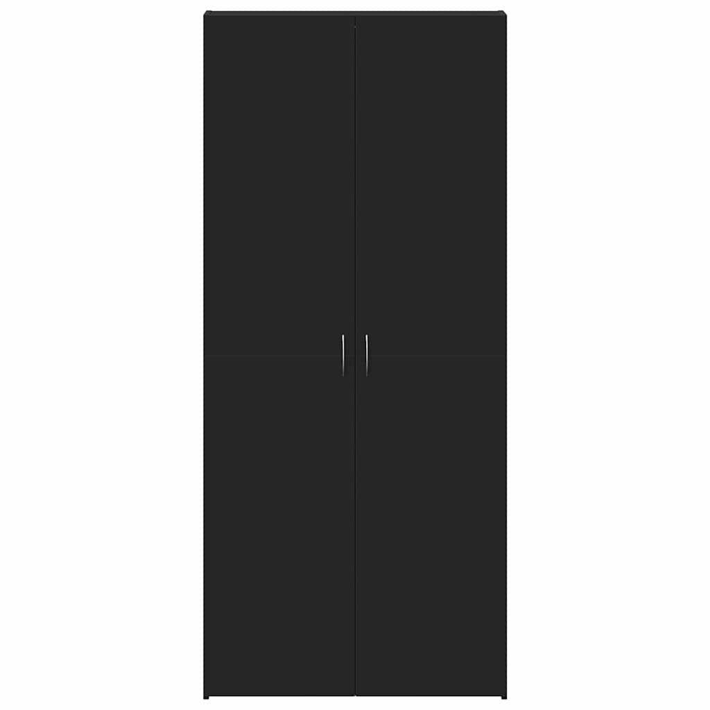 Mobile per scarpe Nero 80 x 35.5 x 180 cm Legno multistrato 3333837