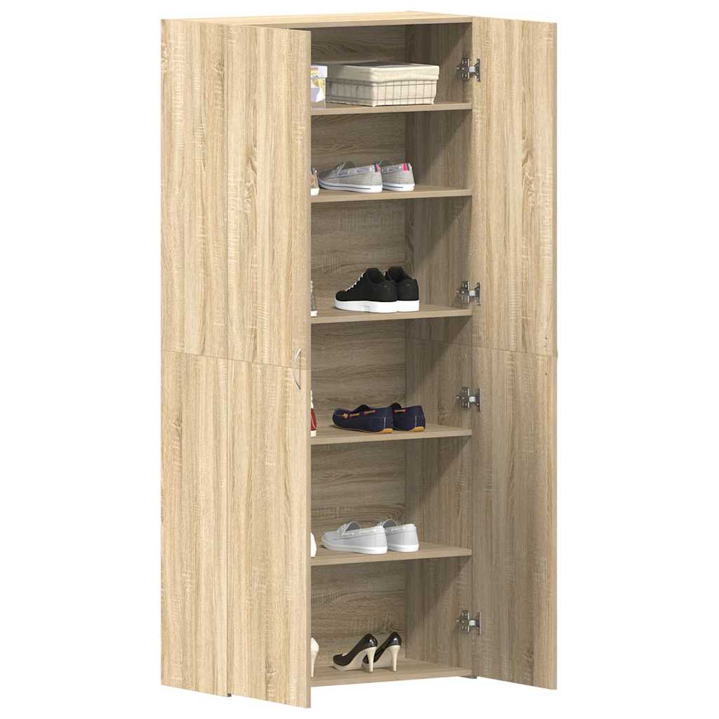 Mobile per scarpe Marrone 80 x 35.5 x 180 cm Legno multistrato 3333838